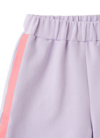 Fleece Bermuda shorts with taping