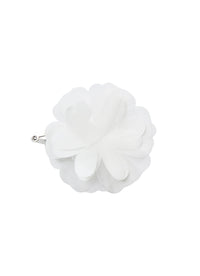 Pince à cheveux avec grande fleur - Bianco & Latte