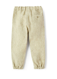Pantalone in lino cachi