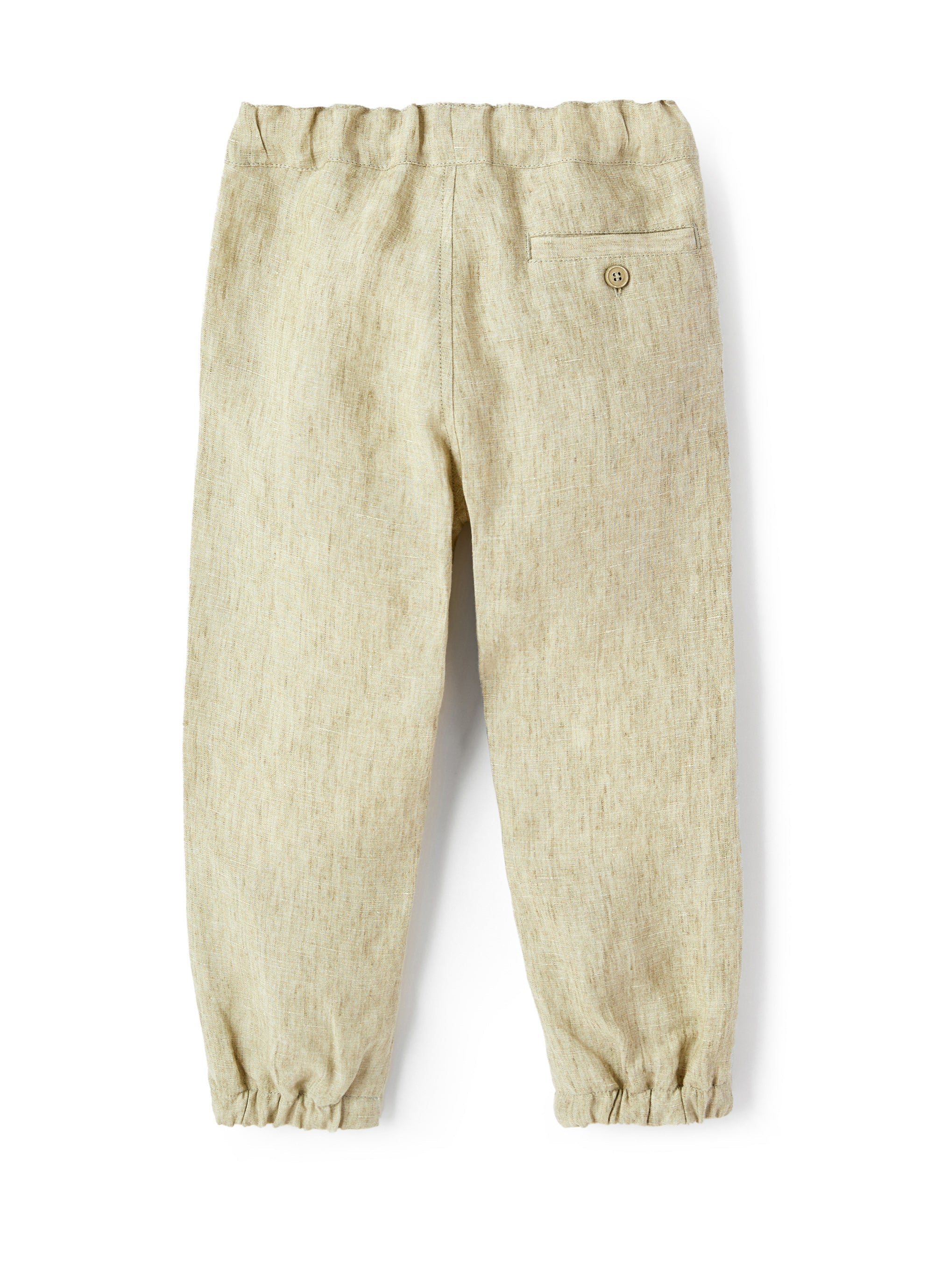 Pantalone in lino cachi