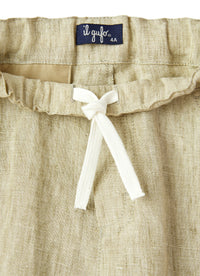 Pantalone in lino cachi
