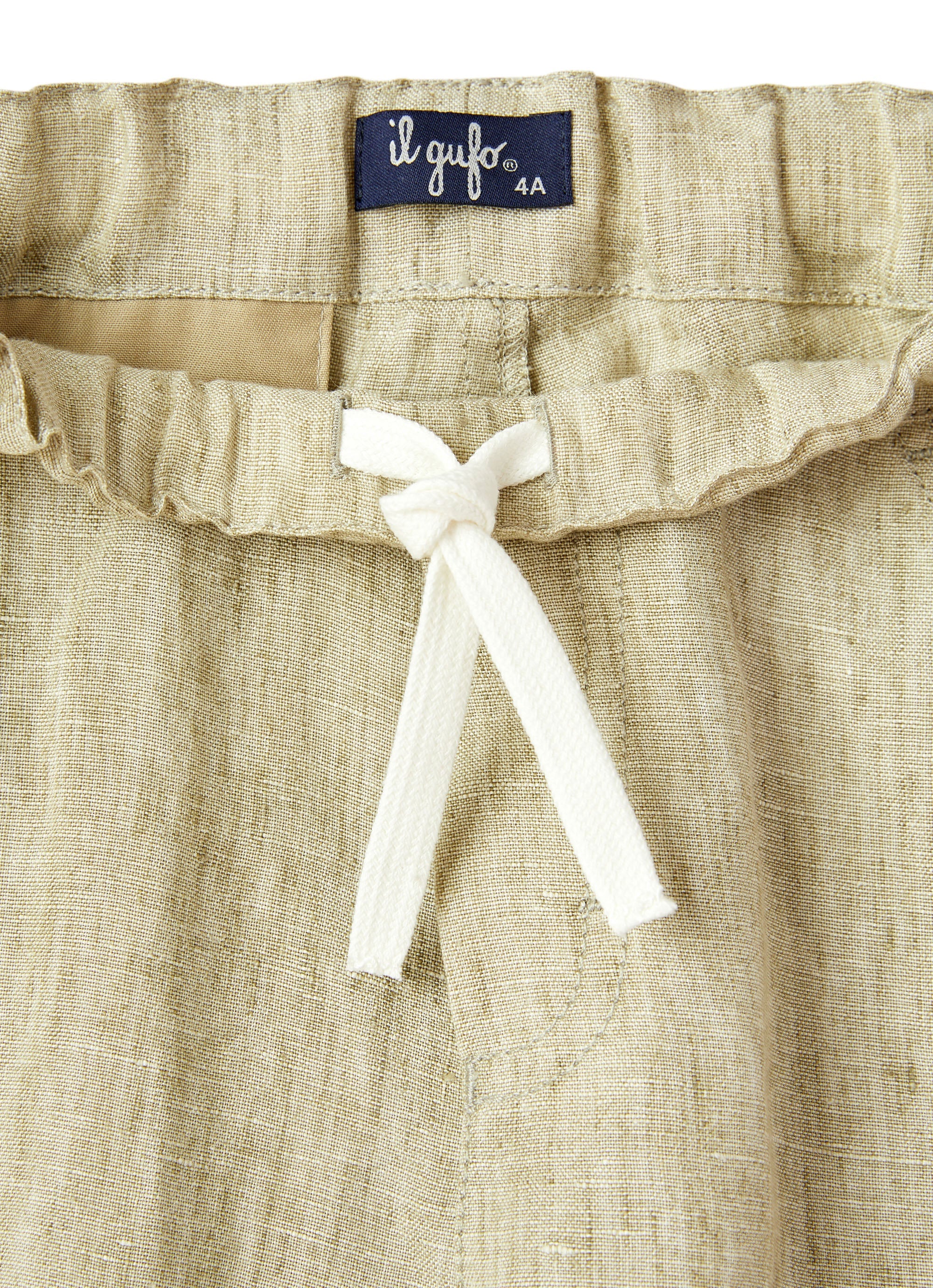 Pantalone in lino cachi