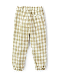 Pantalone in lino a quadri