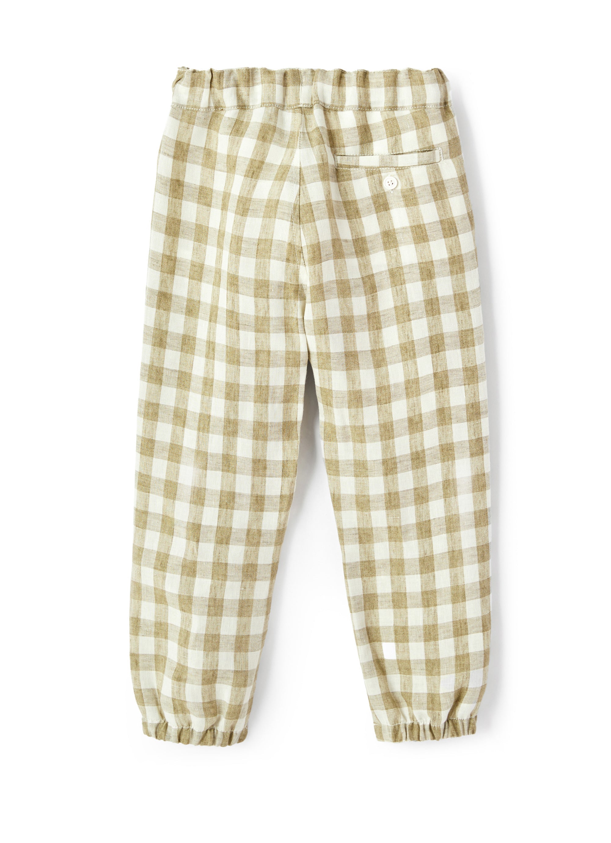 Pantalone in lino a quadri