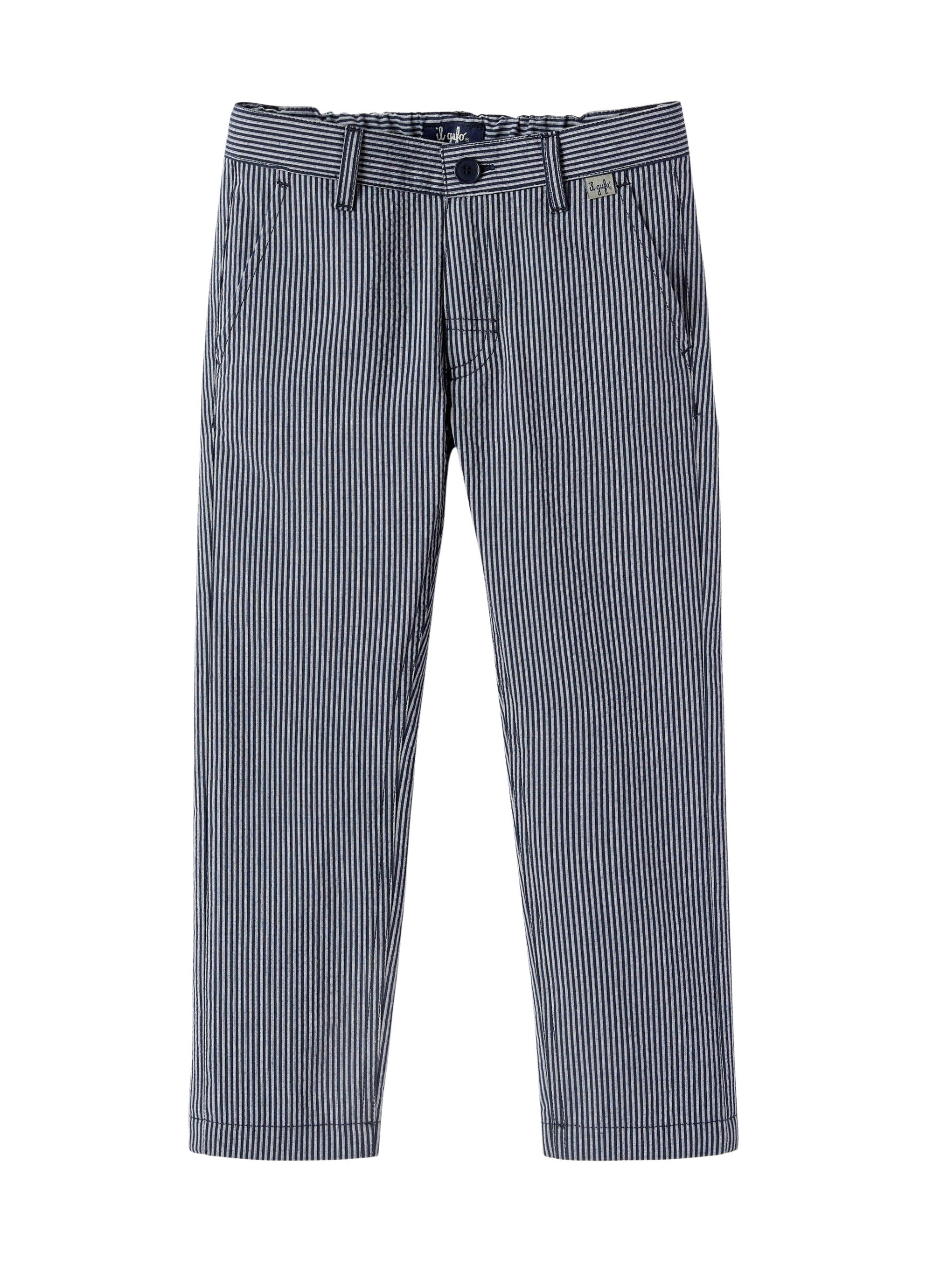 Pantalone regular fit a righe