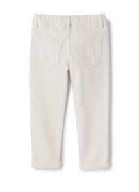 Pantalone in piquet bianco