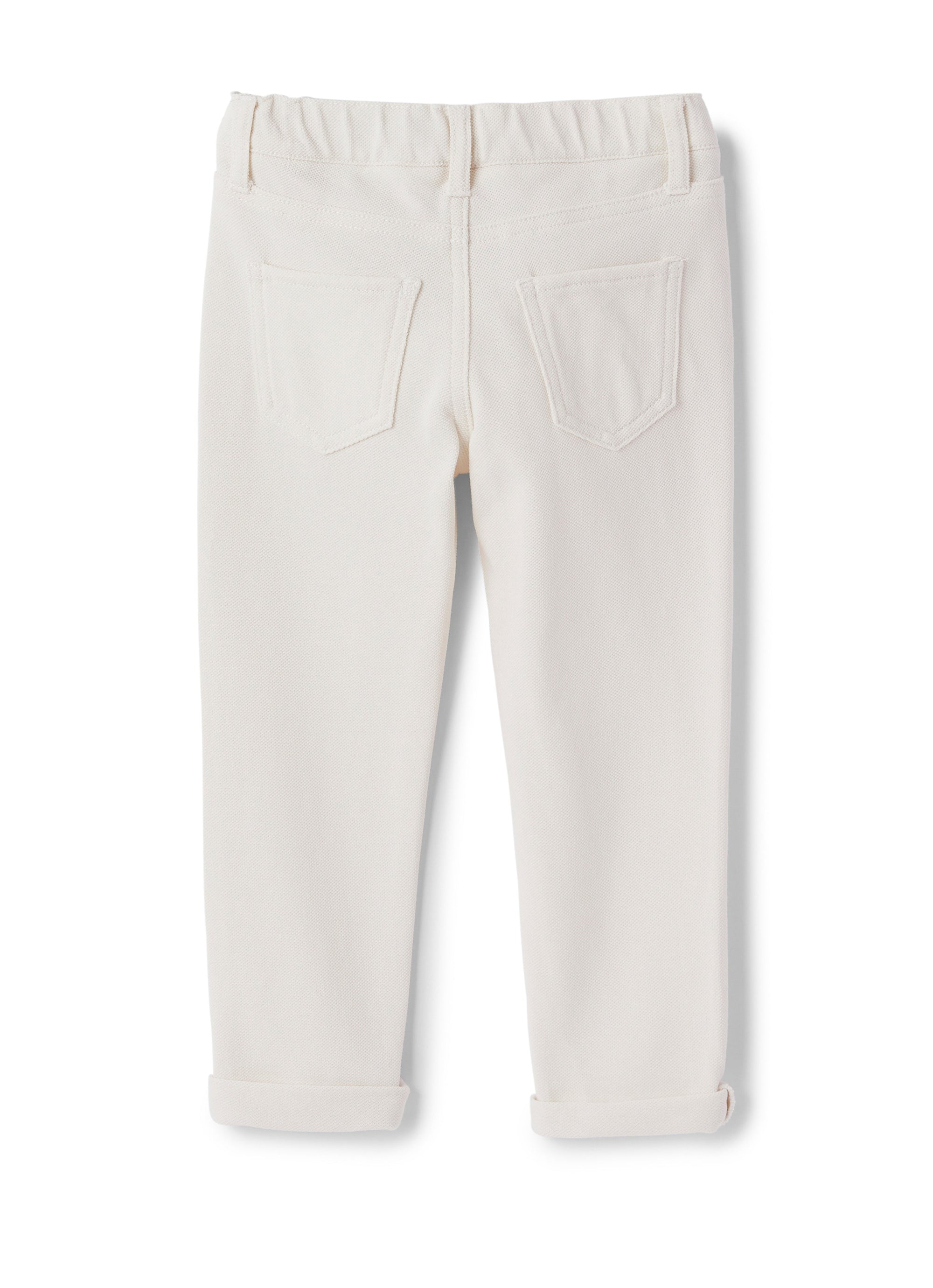 Pantalone in piquet bianco