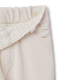 Pantalone in piquet bianco