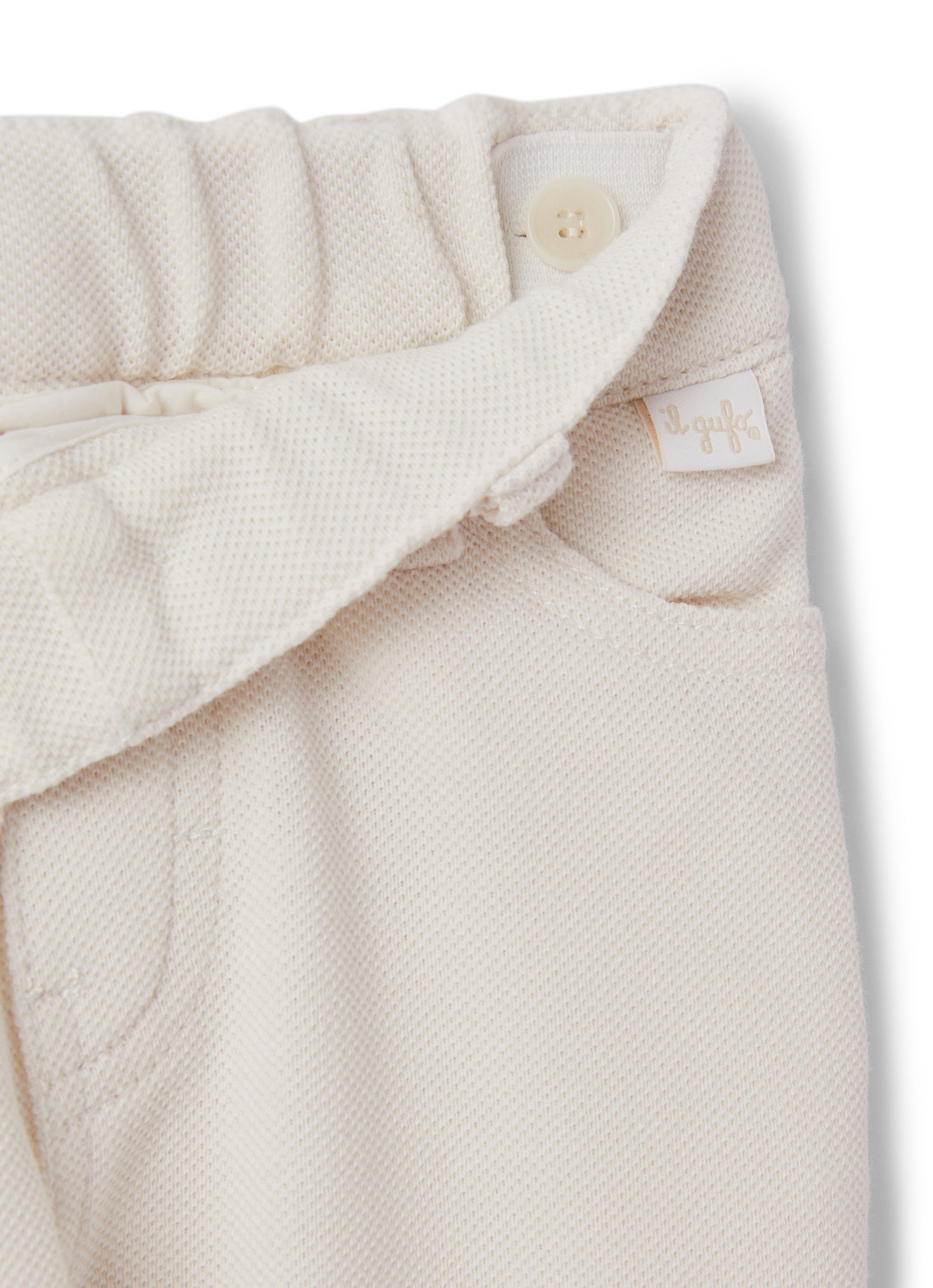 Pantalone in piquet bianco