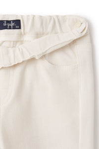Pantalone in piquet bianco