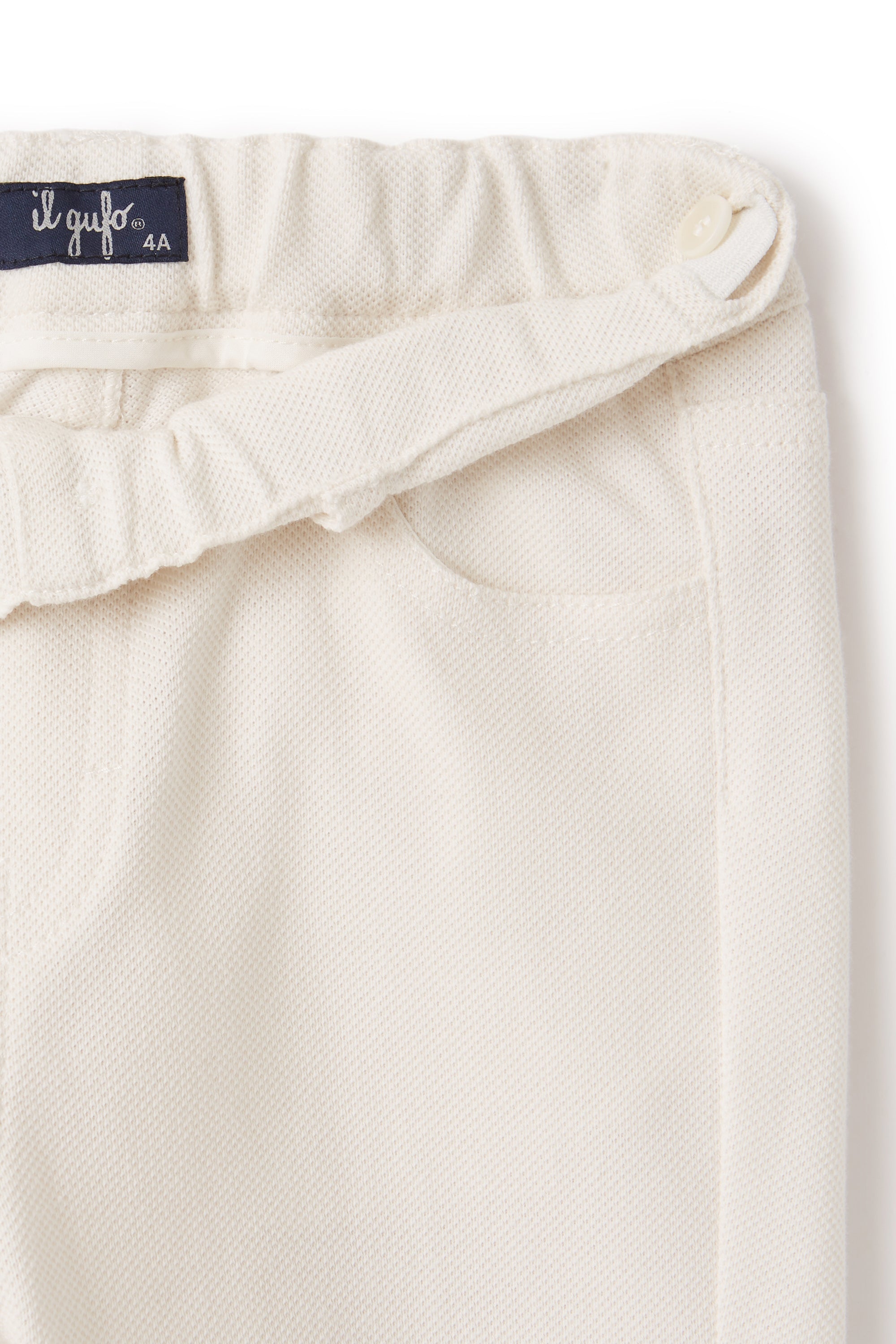 Pantalone in piquet bianco