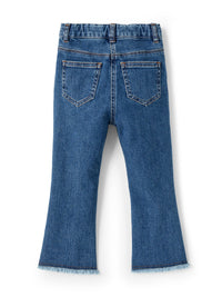 Blue denim flare jeans