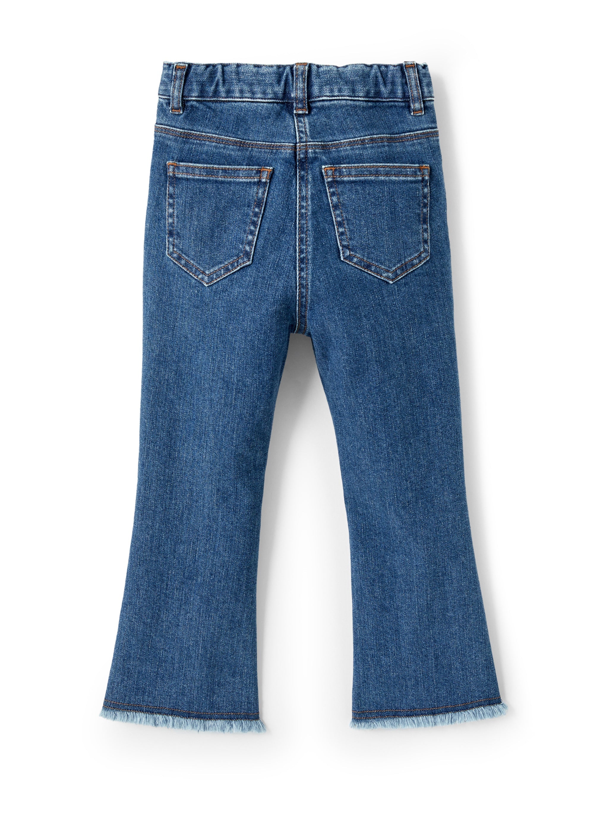 Blue denim flare jeans