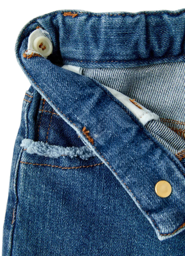 Blue denim flare jeans