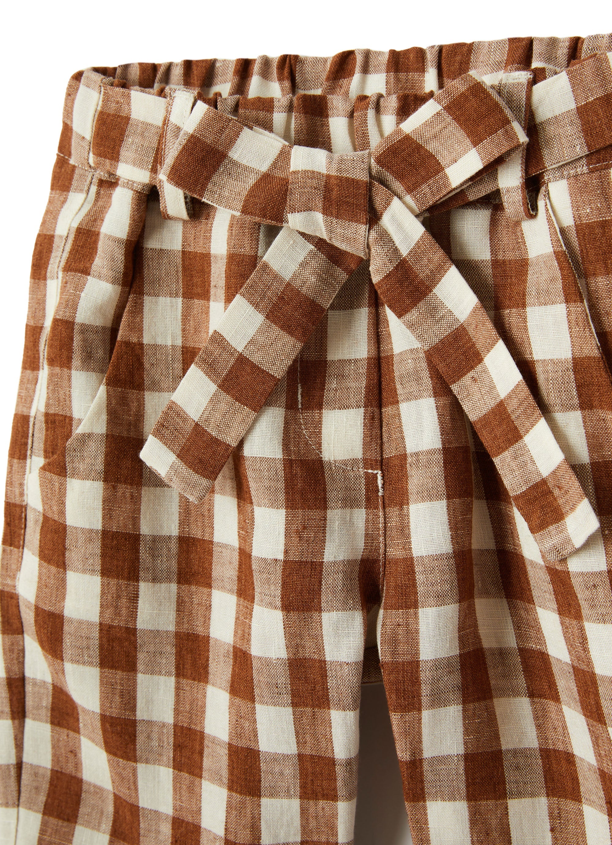 Pantaloni a quadri con cintura