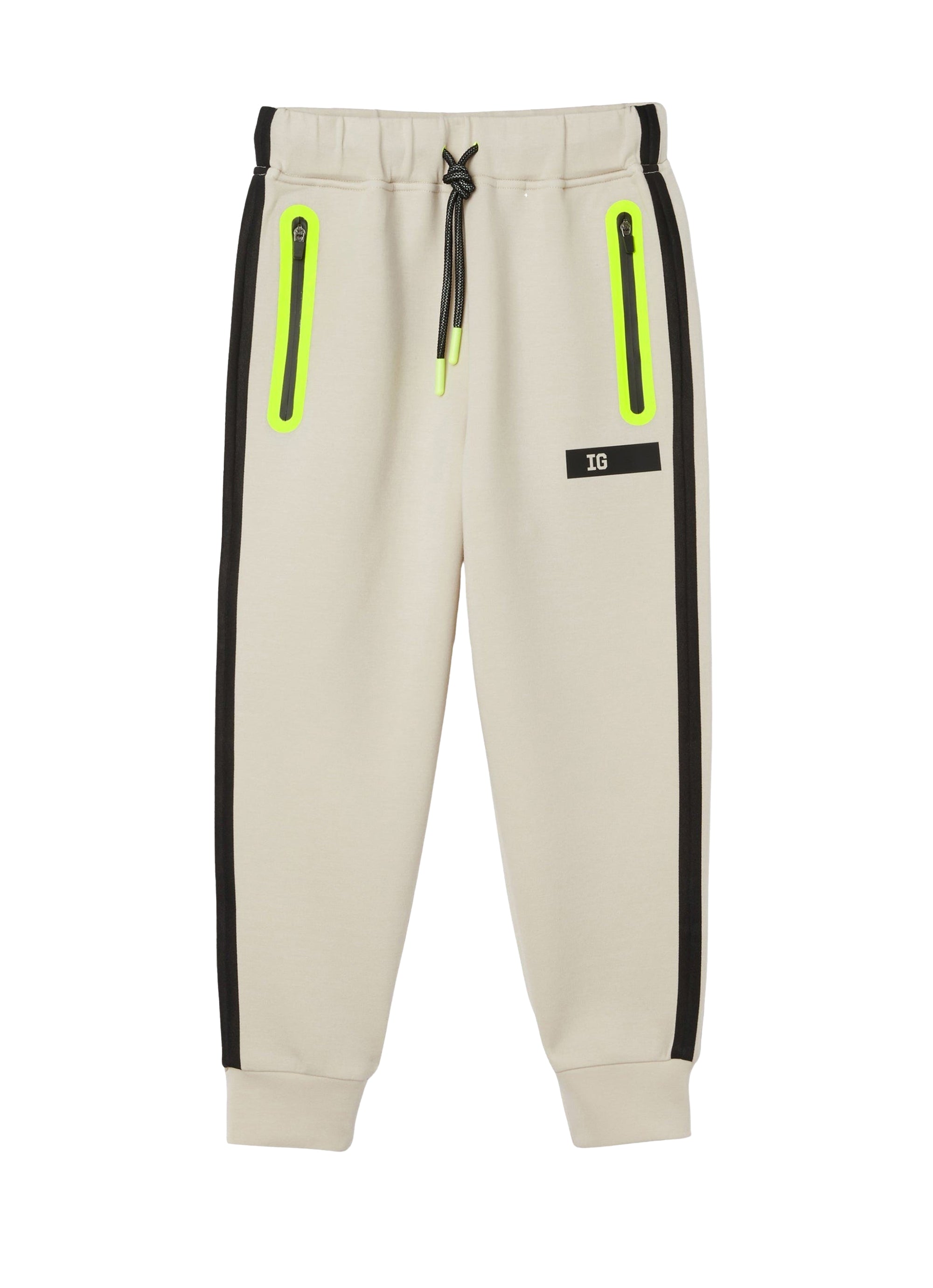 Joggers bonded con nastrature
