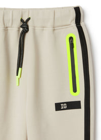 Joggers bonded con nastrature