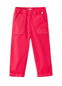 Pantaloni baggy in gabardina rossa