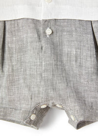 Pagliaccetto in lino bicolor