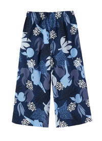 Pantaloni culotte con stampa giardino
