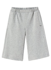 Pantaloni Culotte In Felpa Grigia