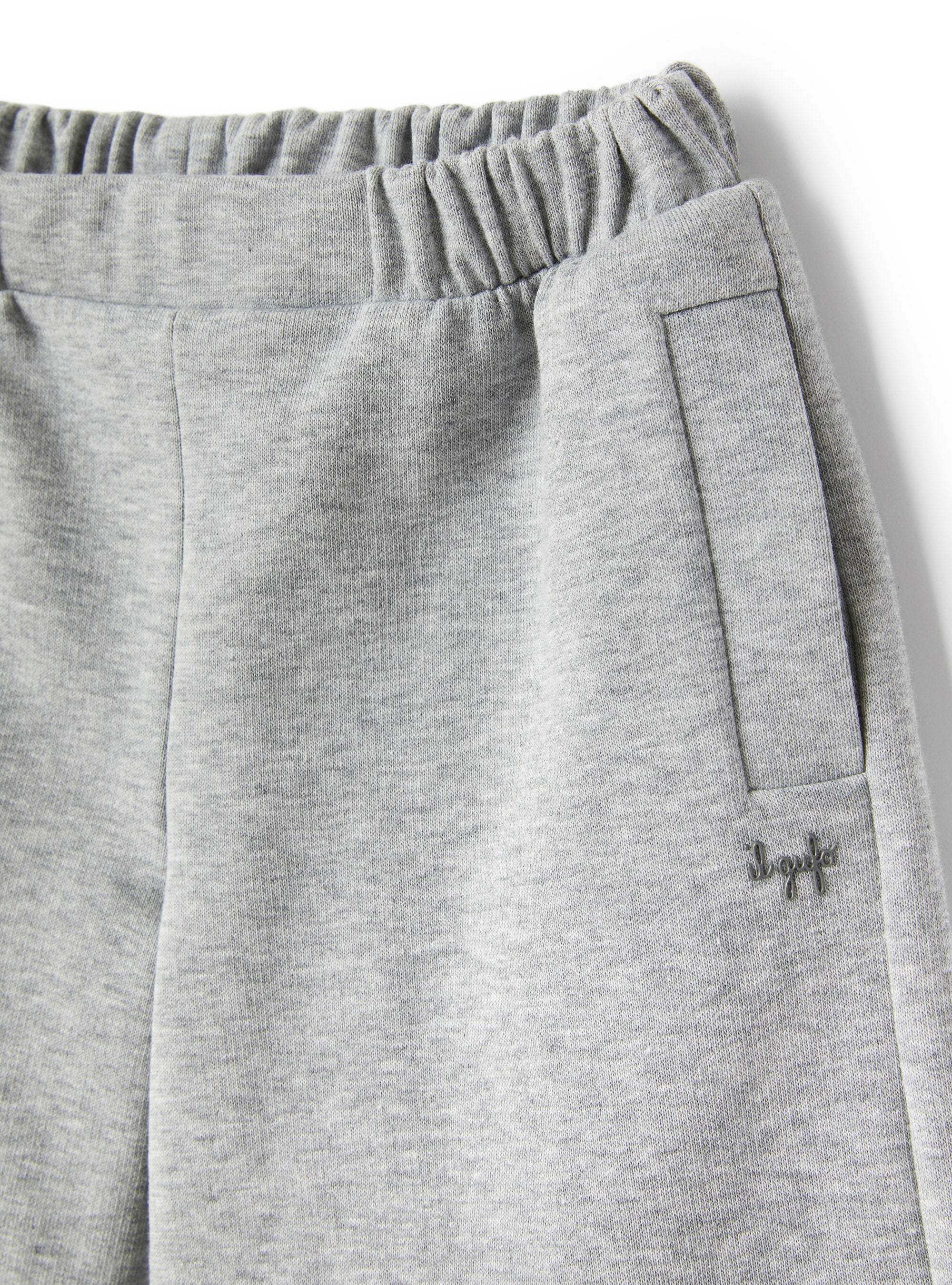 Pantaloni Culotte In Felpa Grigia