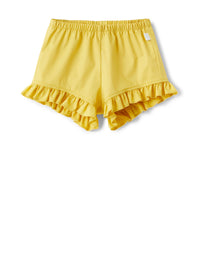 Poplin shorts with ruffles
