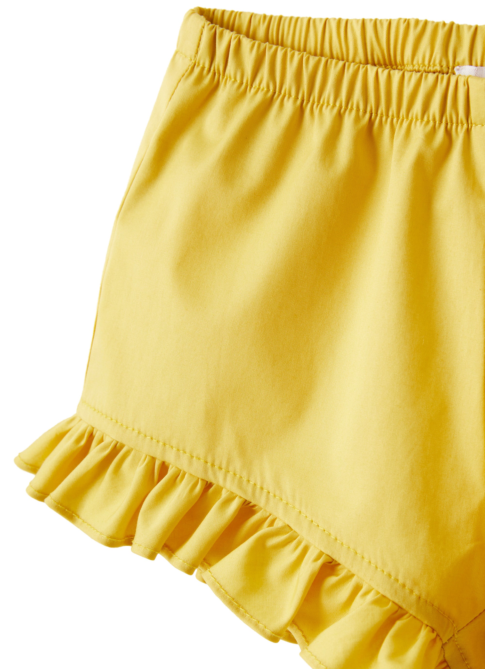 Poplin shorts with ruffles