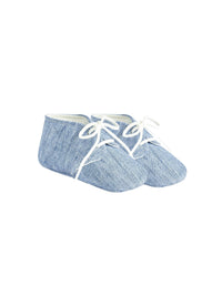 Scarpine in lino celeste