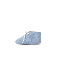 Scarpine in lino celeste