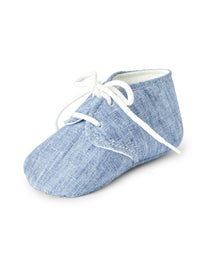 Scarpine in lino celeste