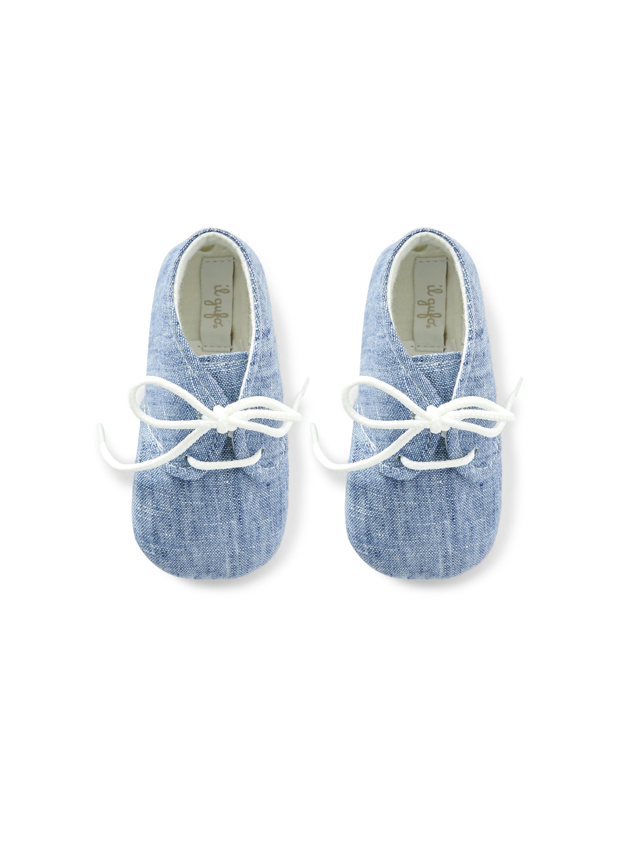 Scarpine in lino celeste