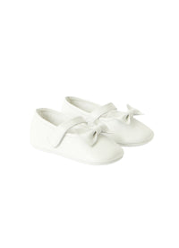 Scarpine in nappa con fiocco