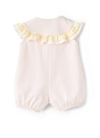 Pagliaccetto rosa con ruche