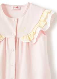 Pagliaccetto rosa con ruche
