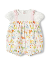 Romper with chicken print