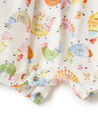 Romper with chicken print