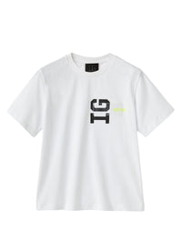 T-shirt avec logo et empiècement transparent - Bianco & Polline