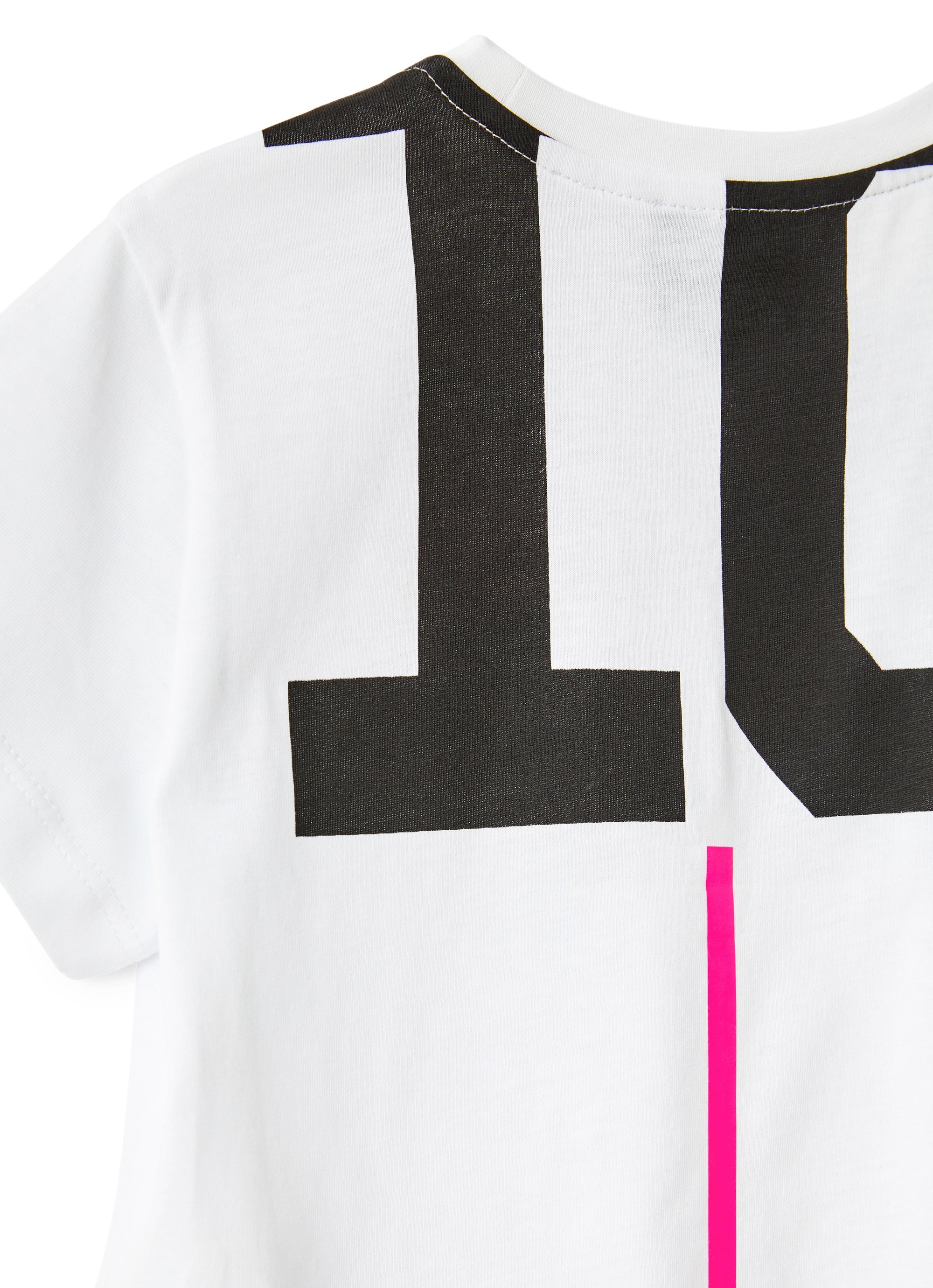 T-shirt boxy con logo e nastratura