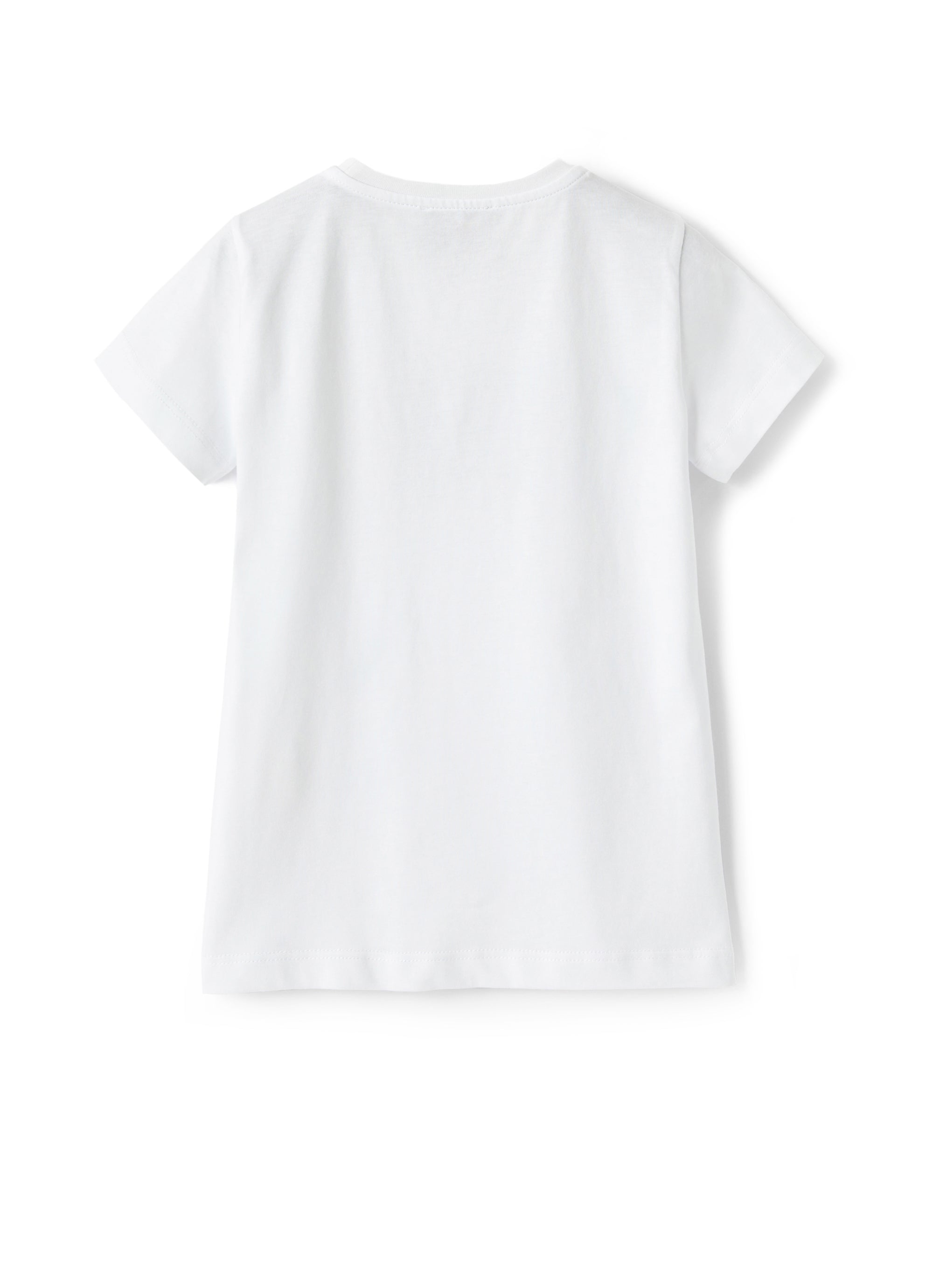 T-shirt logo in jersey bianco