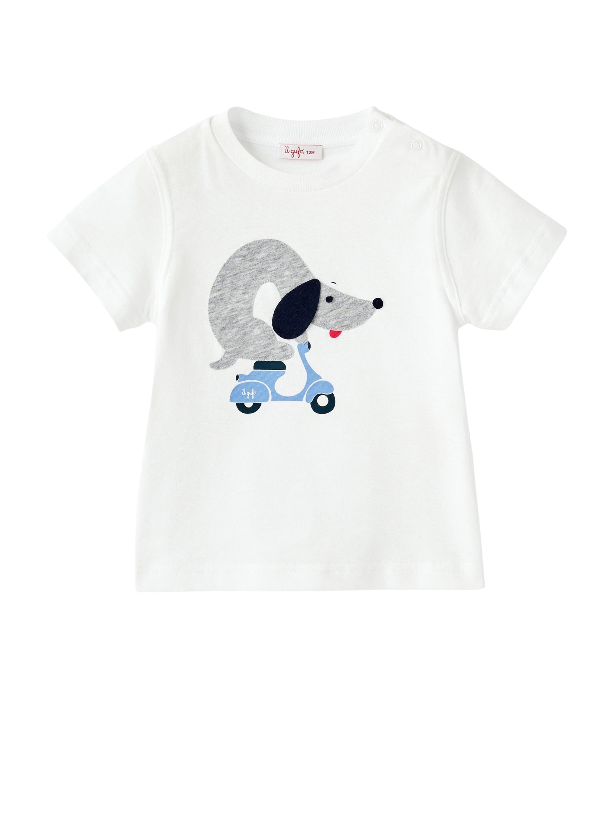 T-shirt in jersey con bassotto