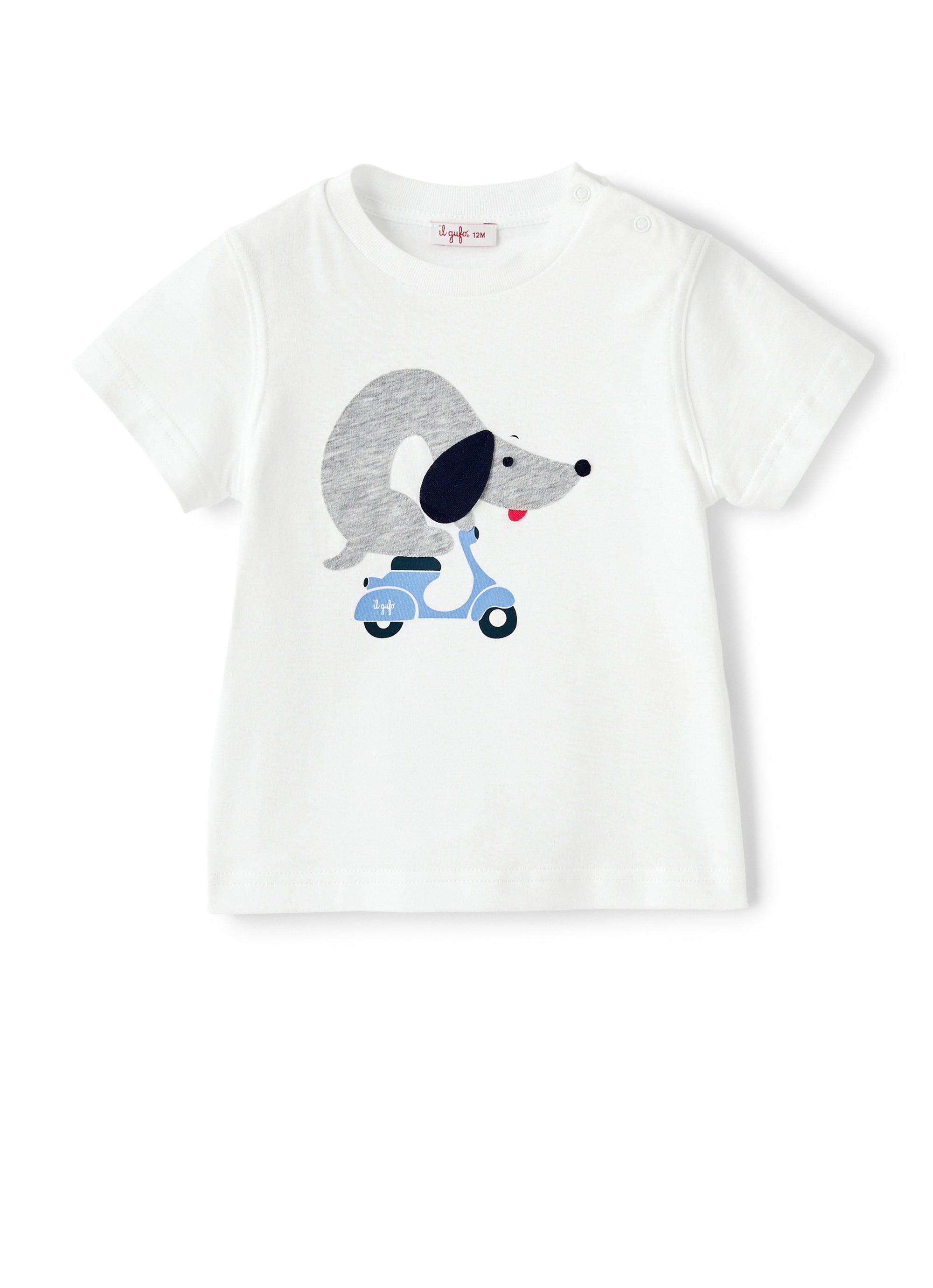 T-shirt in jersey con bassotto