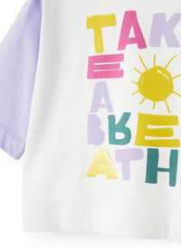 T-shirt manica a 3/4 con stampa