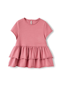 DOUBLON DEVIENT OK PICS / T-shirt in cotone organico malva