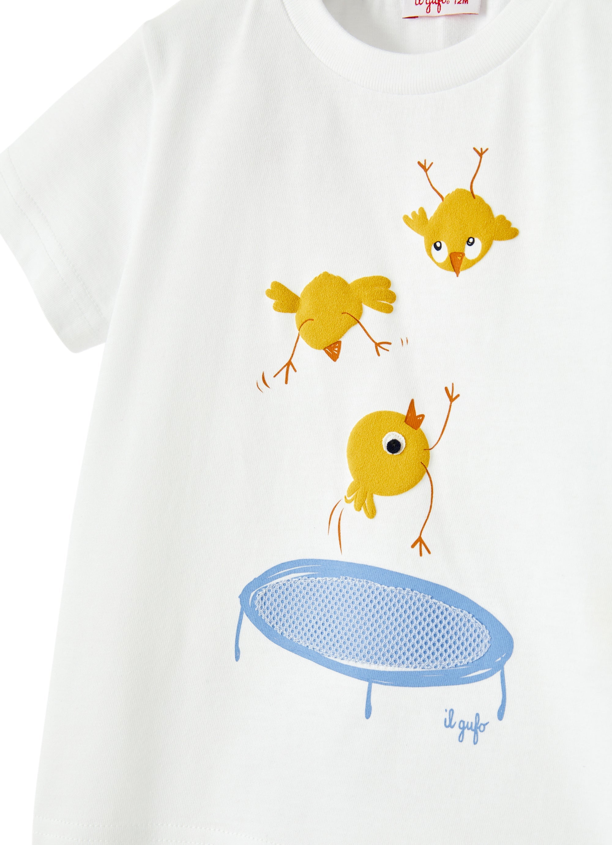 T-shirt in jersey con pulcini