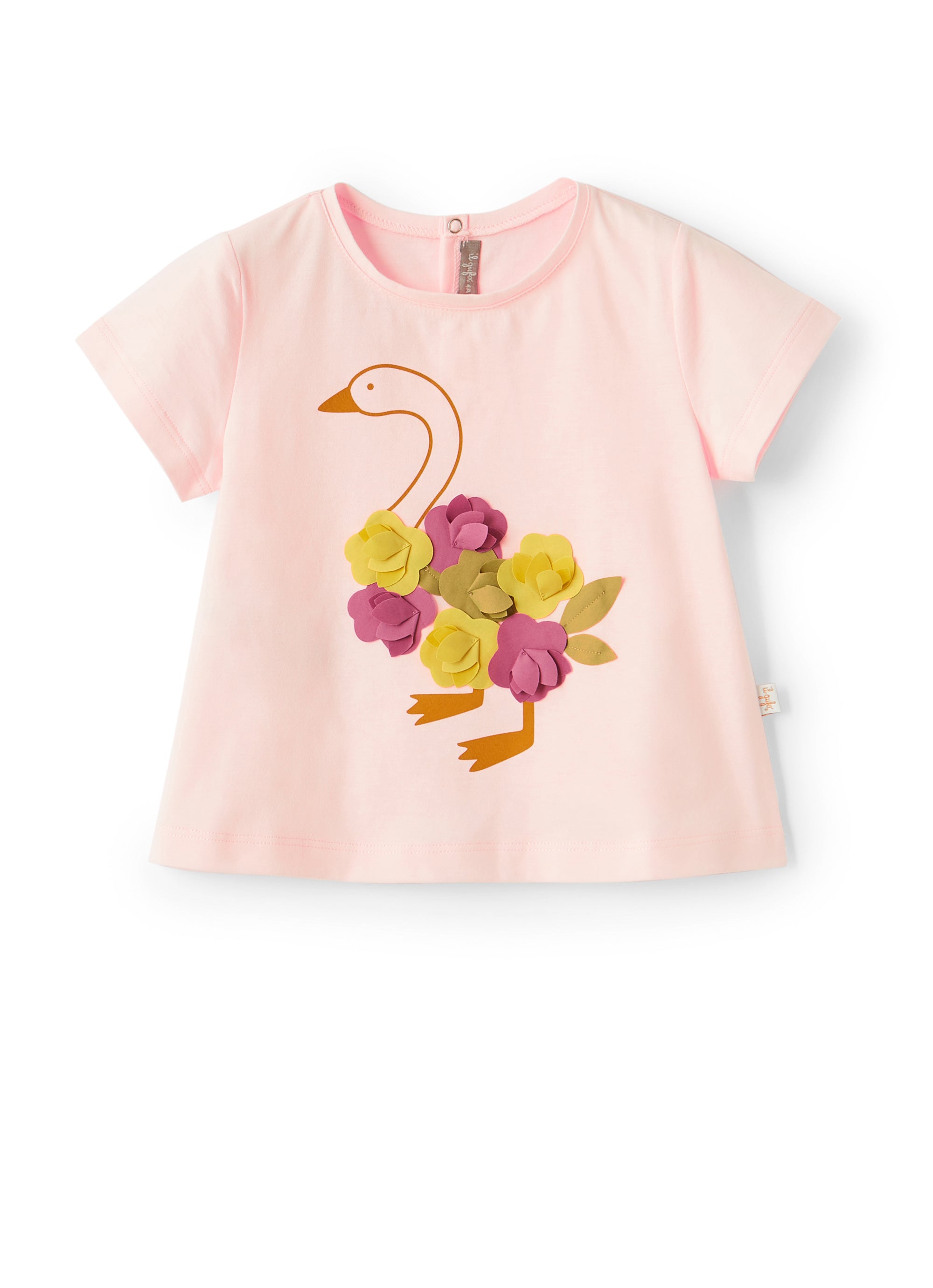 White t-shirt with goose print