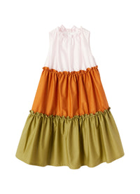 Multicolor Flounced Dress