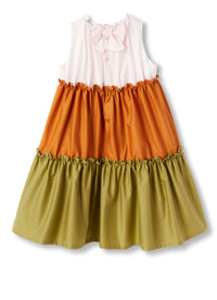 Multicolor flounced dress