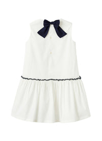 Abito smanicato in popeline stretch