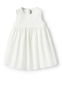 White tulle dress with flowers